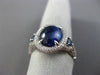 LARGE 4.88CT DIAMOND & AAA SAPPHIRE 18KT WHITE GOLD INFINITY ENGAGEMENT RING