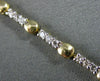 ESTATE .63CT DIAMOND 14KT WHITE & YELLOW GOLD BY THE YARD TENNIS BRACELET 3mm