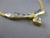 ESTATE LARGE .80CT DIAMOND 18K 2 TONE GOLD ETOILE HEART BAR LOVE NECKLACE #21901