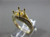 ESTATE .45CT DIAMOND 14K YELLOW GOLD FOUR PRONG ROUND SEMI MOUNT ENGAGEMENT RING
