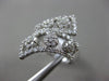 ESTATE WIDE 1.26CT DIAMOND 18KT WHITE GOLD 3D FLOWER CRISS CROSS GRADUATING RING