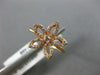 ESTATE .26CT ROUND DIAMOND 18KT ROSE GOLD ROPE MILGRAIN CLASSIC FLOWER FUN RING