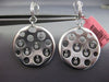 ESTATE LARGE .41CT DIAMOND 18KT WHITE GOLD CIRCULAR CHANDELIER HANGING EARRINGS