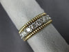 ESTATE WIDE 1.02CT DIAMOND 14KT 2 TONE GOLD SEMI ETERNITY ROPE ANNIVERSARY RING