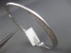 ESTATE .79CT DIAMOND 18KT WHITE GOLD 3D HANDCRAFTED CRISS CROSS BANGLE BRACELET