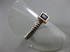 ESTATE .50CT AAA AMETHYST 925 SILVER & 14KT GOLD 3D SQUARE SOLITAIRE RING #22033