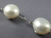 ESTATE LARGE .06CT DIAMOND & AAA PEARL 14KT WHITE GOLD CLASSIC LARIAT NECKLACE