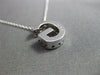 ESTATE LARGE .30CT DIAMOND 14KT WHITE GOLD 3D LETTER "G" FLOATING PENDANT #18476