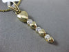 ESTATE .28CT DIAMOND 14KT YELLOW GOLD 3 STONE PAST PRESENT FUTURE HEART PENDANT