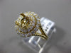 ESTATE .59CT DIAMOND 14K YELLOW GOLD 3D HALO FILIGREE SEMI MOUNT ENGAGEMENT RING