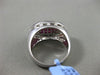 ESTATE WIDE 5.80CT DIAMOND & AAA EXTRA FACET RUBY 18KT WHITE GOLD 3D ETOILE RING