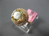 ESTATE LARGE 2.51CT WHITE & FANCY YELLOW DIAMOND 18KT ROSE GOLD ENGAGEMENT RING