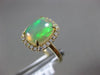 WIDE 2.35CT DIAMOND & AAA AUSTRALIAN OPAL 14KT YELLOW GOLD HALO ENGAGEMENT RING
