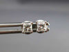 ESTATE .40CT DIAMOND 14KT WHITE GOLD 3D CLASSIC SOLITAIRE STUD EARRINGS #17279