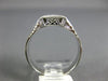 ANTIQUE .05CT OLD MINE DIAMOND 14KT WHITE GOLD 3D CLASSIC ENGAGEMENT PINKY RING