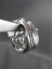 ESTATE .50CT DIAMOND 14KT WHITE GOLD 3D ELONGATED UMBRELLA CLIP ON EARRINGS F/G