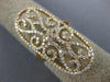 ESTATE LARGE .90CT DIAMOND 18K ROSE GOLD 3D OPEN FILIGREE DOUBLE HEART OVAL RING