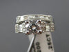ESTATE 1.68CT DIAMOND 18KT WHITE GOLD CLASSIC WEDDING ENGAGEMENT RING SET #14401