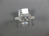 ESTATE .80CT DIAMOND 14KT WHITE GOLD TWO STONE SEMI ETERNITY FILIGREE LOVE RING