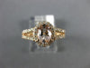 ESTATE 1.30CT DIAMOND & MORGANITE 14KT ROSE GOLD 3D OVAL HALO ENGAGEMENT RING