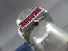 ESTATE WIDE 3.35CT DIAMOND & AAA RUBY 18K WHITE GOLD 3D ETOILE DOUBLE SIDED RING