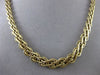 ESTATE WIDE 14KT YELLOW GOLD HANDCRAFTED GRADUATING BICYCLE ITALIAN NECKLACE