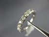 ESTATE 1.08CT DIAMOND 14KT WHITE GOLD 3D NINE STONE COMFORT FIT ANNIVERSARY RING