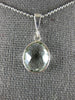 ESTATE 4.0CT AAA GREEN AMETHYST 14KT WHITE GOLD 3D OVAL CLASSIC BEZEL PENDANT