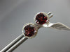ESTATE 1.76CT DIAMOND & AAA RHODOLITE 14KT WHITE GOLD MARTINI HALO STUD EARRINGS