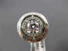 ESTATE LARGE GIA 1.3CT DIAMOND 14KT WHITE GOLD 3D HALO ENGAGEMENT RING #19139