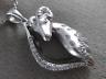 ESTATE .34CT ROUND DIAMOND 14KT WHITE GOLD 3D CLASSIC HAPPY RAM FLOATING PENDANT