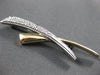 ESTATE LARGE .35CT DIAMOND 14KT TWO TONE GOLD CRISS CROSS LOVE PIN BROOCH #25870