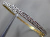 ESTATE 1.0CT DIAMOND 14KT YELLOW GOLD 3D CLASSIC SEMI ETERNITY BANGLE BRACELET