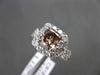 ESTATE 2.75CT CHOCOLATE FANCY DIAMOND 18KT WHITE GOLD INFINITY ENGAGEMENT RING