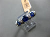 ESTATE 2.21CT DIAMOND & SAPPHIRE 14K WHITE GOLD 3 STONE PAST PRESENT FUTURE RING