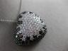 ESTATE EXTRA LARGE 6.85CT WHITE & BLACK DIAMOND 18KT WHITE GOLD 3D PAVE PENDANT