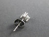 ESTATE .34CT DIAMOND 14KT WHITE GOLD 3D CLASSIC TRILLION STUD EARRINGS #3015