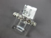 ESTATE .85CT DIAMOND 14KT WHITE GOLD MILGRAIN SIZABLE ETERNITY ANNIVERSARY RING