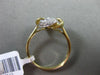 ESTATE .20CT DIAMOND 14KT WHITE & YELLOW GOLD 3D HANDCRAFTED FLOWER FAN RING