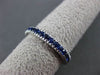 ESTATE 1.05CT AAA ROUND SAPPHIRE 14KT WHITE GOLD ETERNITY RING BAND 3mm #23709