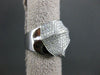 ESTATE WIDE 2.31CT DIAMOND 14KT WHITE GOLD LARGE WAVE FUN RING ONE OF A KIND!!
