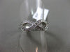 ESTATE .33CT DIAMOND 14KT WHITE GOLD 3D BOW INFINITY LOVE RING 7mm WIDE