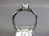 ESTATE 1.63CT DIAMOND & AAA SAPPHIRE 14K WHITE GOLD 3D MULTI ROW ENGAGEMENT RING