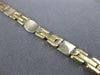 ESTATE 14KT WHITE & YELLOW GOLD 3D OVAL & SQUARE LINK LOVE BRACELET #23327