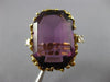 ESTATE EXTRA LARGE 60.20CT DIAMOND & AAA AMETHYST 14KT TWO TONE GOLD 3D FUN RING