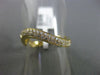 ESTATE .29CT DIAMOND 18K YELLOW GOLD 3D DOUBLE ROW WAVE WEDDING ANNIVERSARY RING