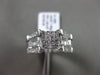 ESTATE WIDE 1CT PRINCESS CUT DIAMOND 14K WHITE GOLD 3D INVISIBLE ENGAGEMENT RING