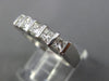 ESTATE .65CT DIAMOND 14KT WHITE GOLD 3D 5 STONE WEDDING ANNIVERSARY RING #1210