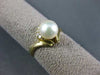 ESTATE .15CT DIAMOND & AAA SOUTH SEA PEARL 14KT YELLOW GOLD SOLITAIRE RING #2194
