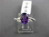 ESTATE 1.32CT DIAMOND & AAA AMETHYST 18K WHITE GOLD OVAL INFNITY ENGAGEMENT RING